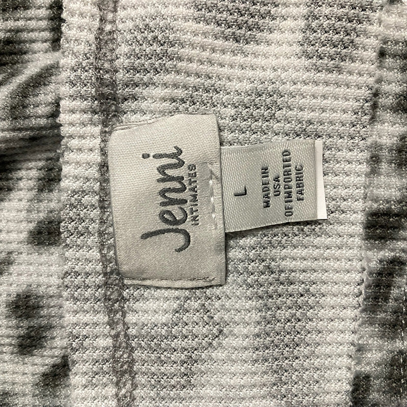 Jenni Women's Waffle-Knit Thermal Only Pajama Top Grey L