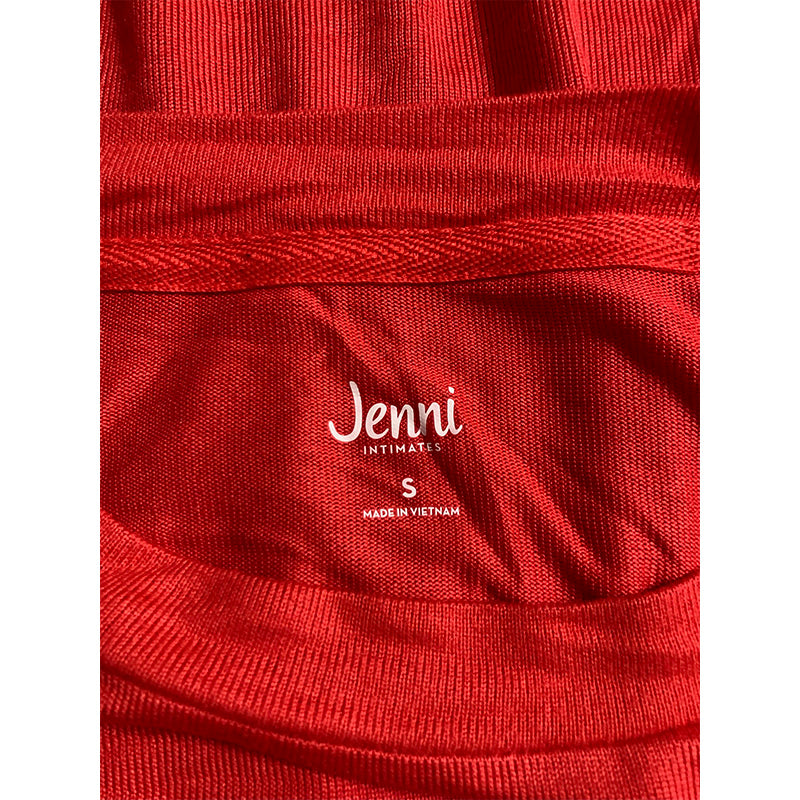 Jenni Long Sleeve Mix It Packaged Only Pajama Top Red S