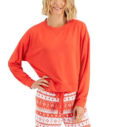 Jenni Long Sleeve Mix It Packaged Only Pajama Top Red S