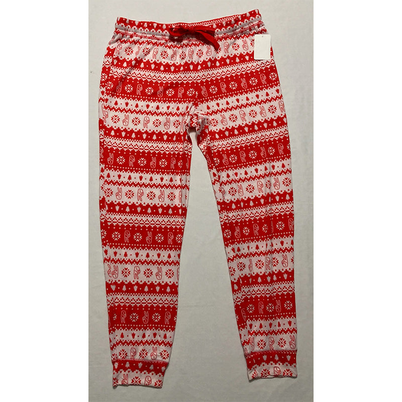Jenni Long Sleeve Mix It Packaged Only Pajama Red/White M