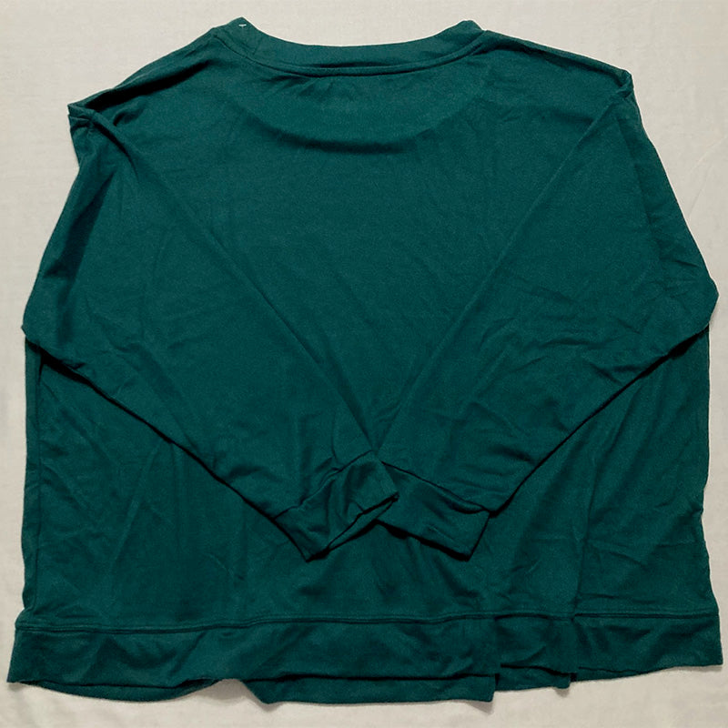 Jenni Long Sleeve Only Pajama Top Green 2X