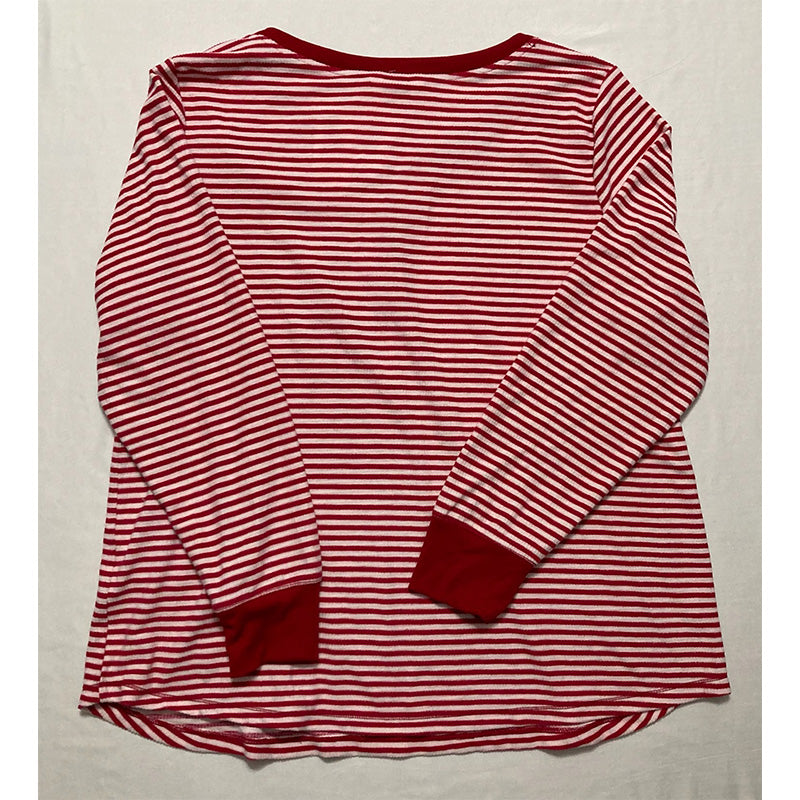 Charter Club Thermal Fleece Only Pajama Top Red 2XL