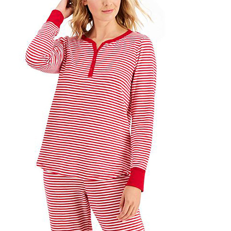 Charter Club Thermal Fleece Only Pajama Top Red 2XL