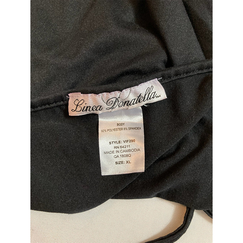 Linea Donatella Shasta Only Pajama Top Black XL