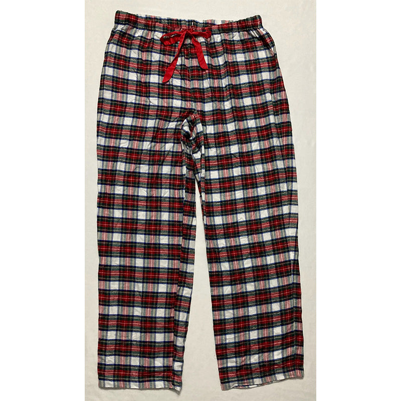 Unbranded Only Pajama Pants Long Sleeve Plaid Red L