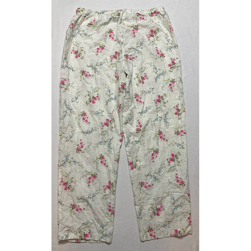 Unbranded Only Pajama Pants Waist band Ivory Floral L