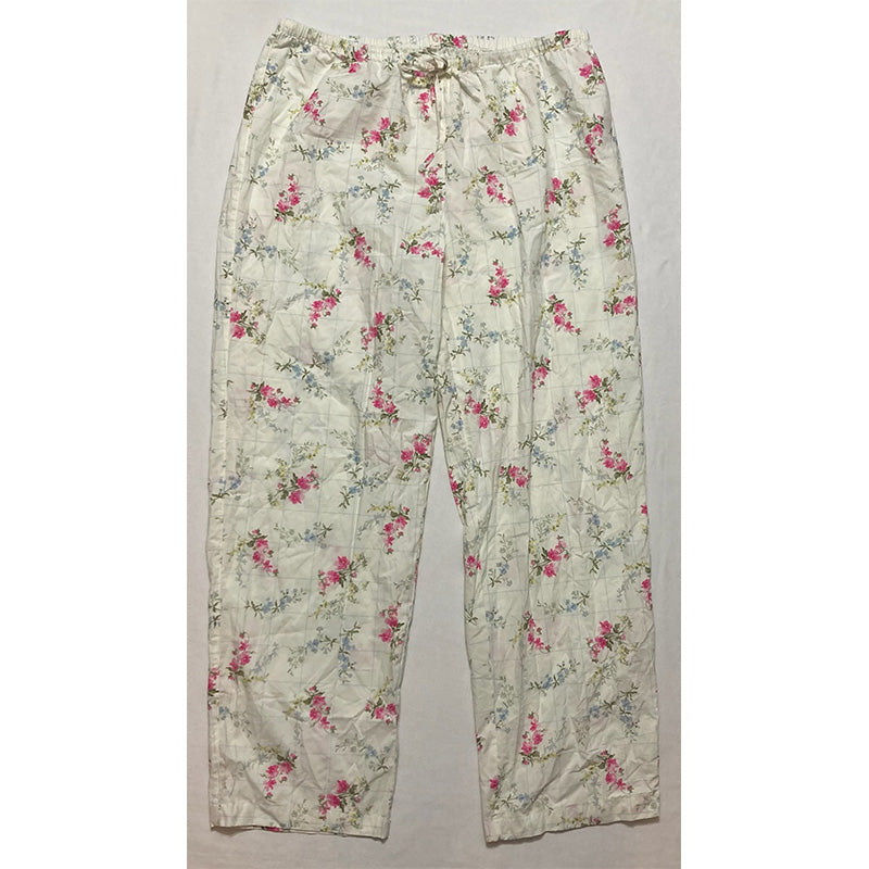 Unbranded Only Pajama Pants Waist band Ivory Floral L
