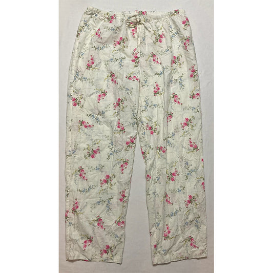 Unbranded Only Pajama Pants Waist band Ivory Floral L