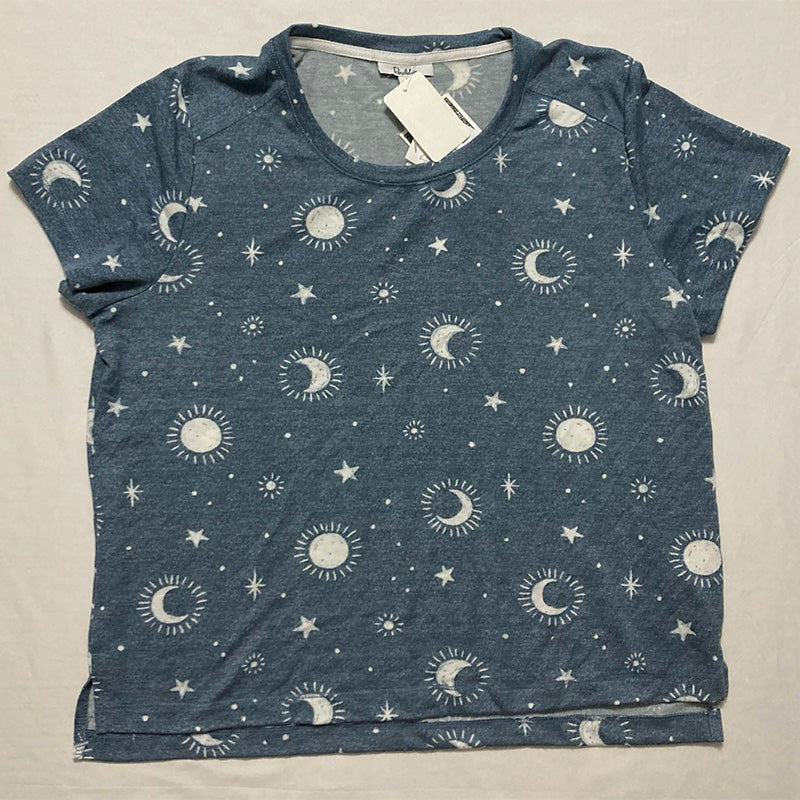 Roudelain Butter Knit Printed Only T-Shirt Blue L