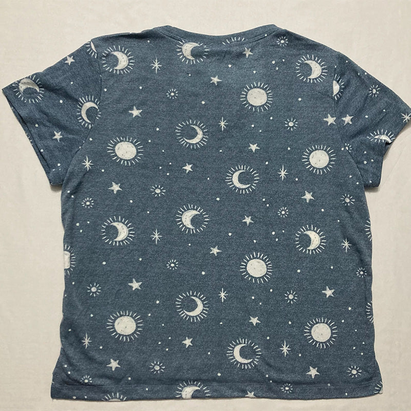 Roudelain Butter Knit Printed Only T-Shirt Blue L