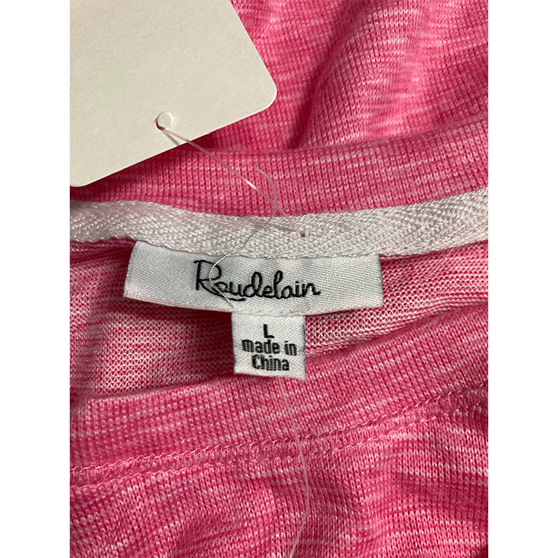 Roudelain Whisper Luxe Short Sleeve Only Top Pajama Pink L