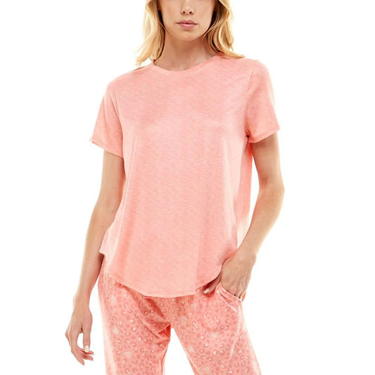Roudelain Whisper Luxe Short Sleeve Only Top Pajama Pink L