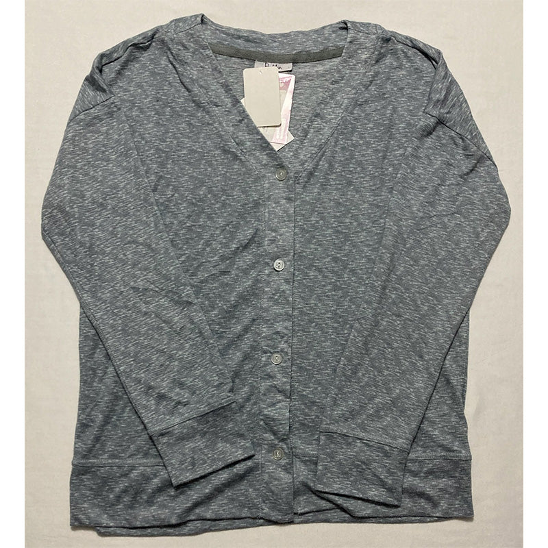 Roudelain Cardigan Only Pajama Top Grey L