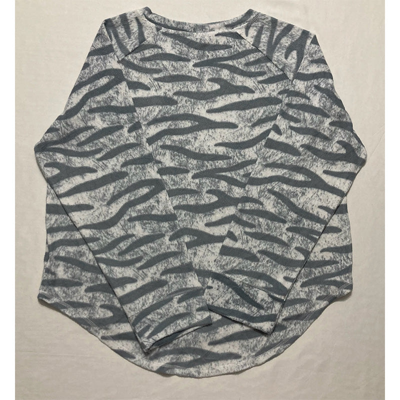 Roudelain Only Pajama Top Long Sleeve Round Neck Grey XL