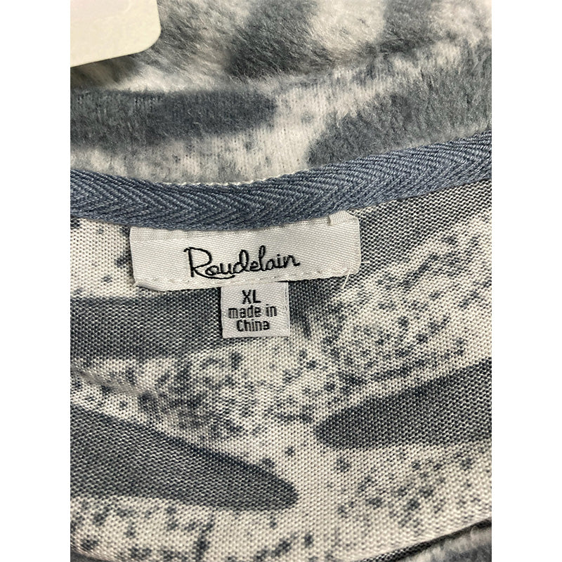 Roudelain Only Pajama Top Long Sleeve Round Neck Grey XL