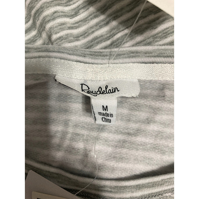 Roudelain Brushed Butter Knit Short Only Sleeve Pajama Top Grey M