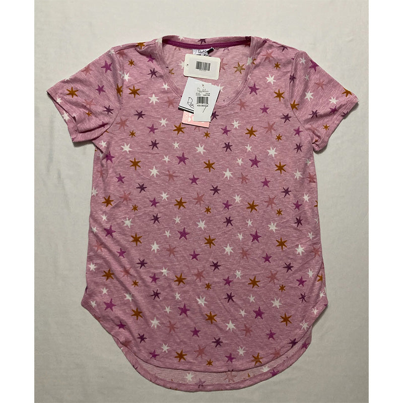 Roudelain Scoop Neck OnlyT-Shirt Pajama Pink M