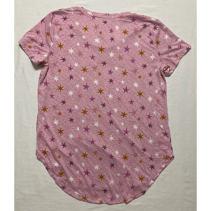 Roudelain Scoop Neck OnlyT-Shirt Pajama Pink M