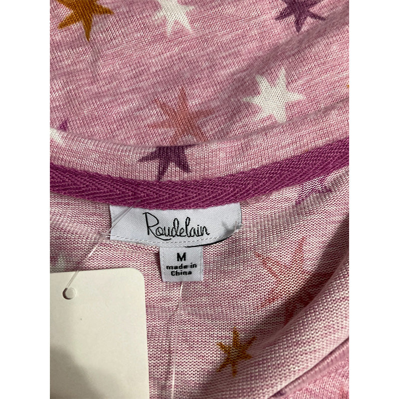Roudelain Scoop Neck OnlyT-Shirt Pajama Pink M