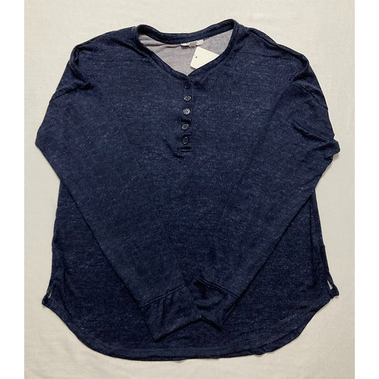 Roudelain Luxe Henley Only Sleep Top Navy L