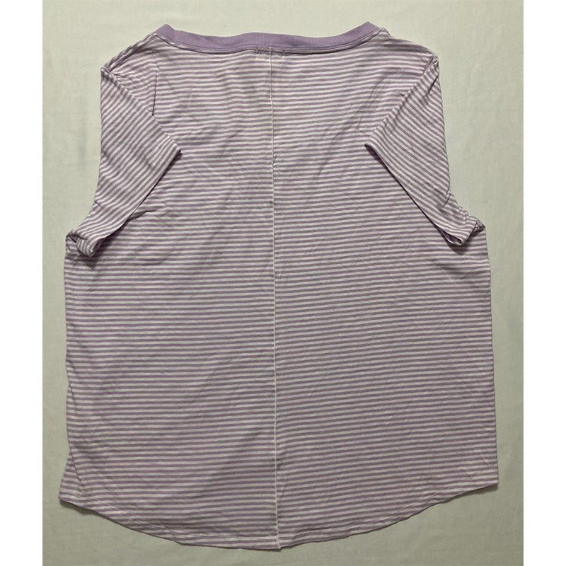 Splendid Striped Only T-Shirt Pajama Purple XL