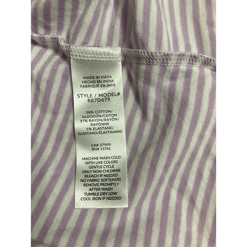 Splendid Striped Only T-Shirt Pajama Purple XL