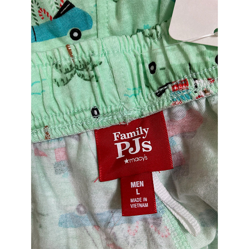 Family Pj Men Only Pajama Pants Elastic Band Multicolor L