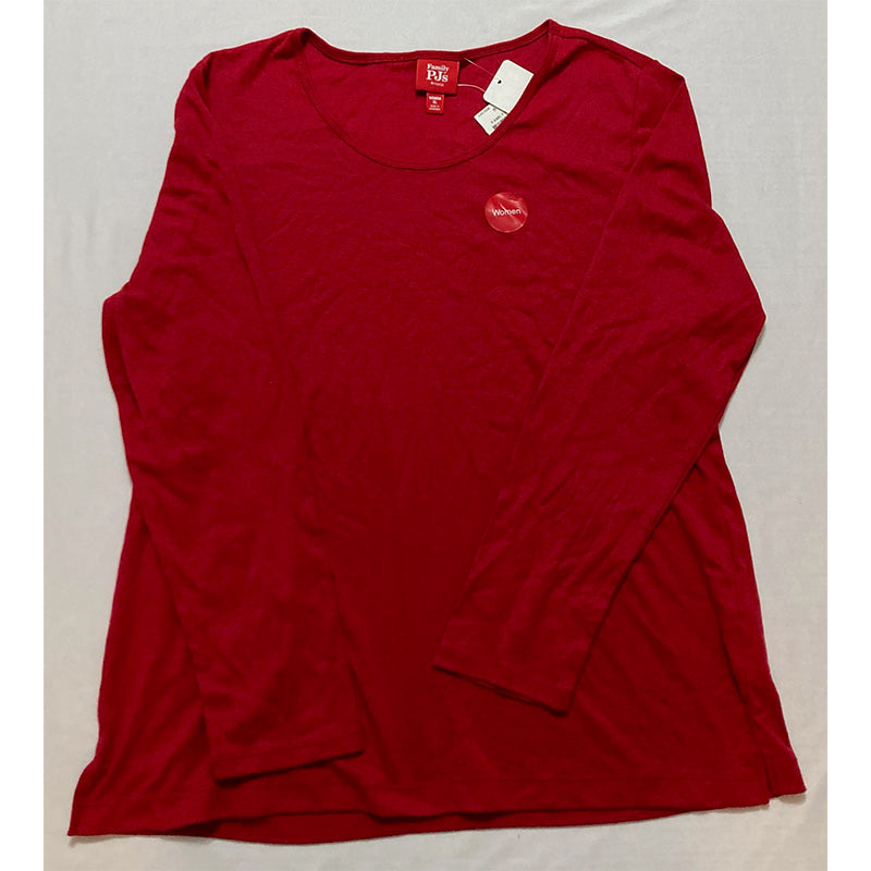 Family Pj Sleeve Scoop Neck Only T-Shirt Red XL