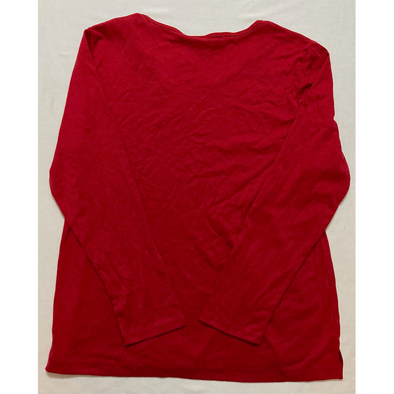 Family Pj Sleeve Scoop Neck Only T-Shirt Red XL