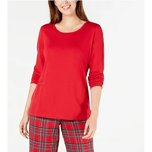 Family Pj Sleeve Scoop Neck Only T-Shirt Red XL
