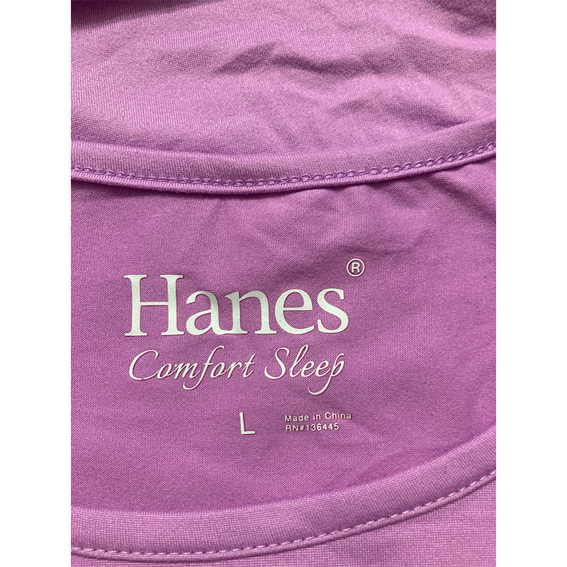 Hanes Only Pajama Top Round Neck Lila L