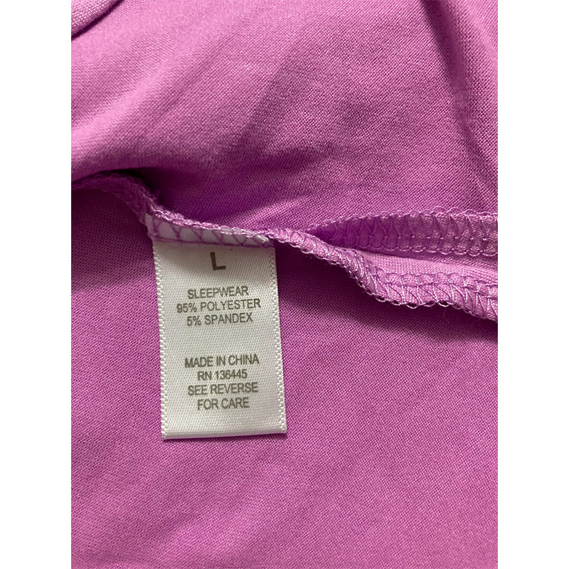 Hanes Only Pajama Top Round Neck Lila L