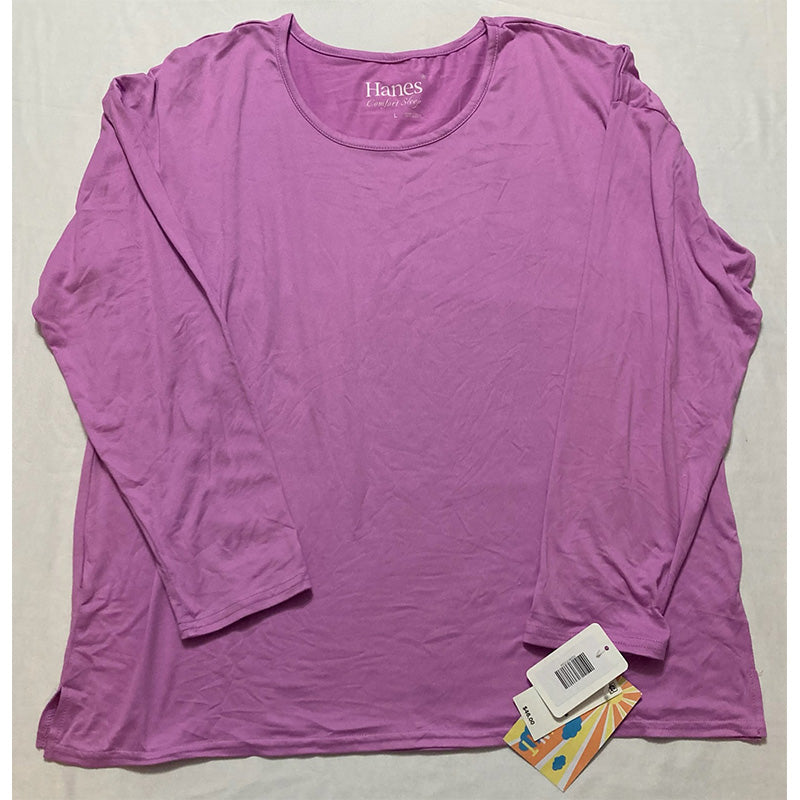 Hanes Only Pajama Top Round Neck Lila L