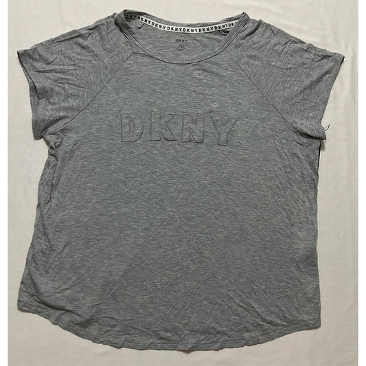 DKNY Sleepwear Contrast-Trim Sleep T-Shirt Only Grey XL