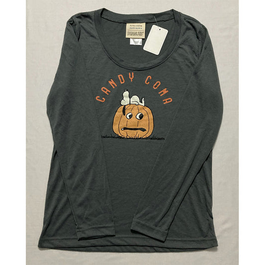 Nite Nite Only Pajama Top Long Sleeve Grey S