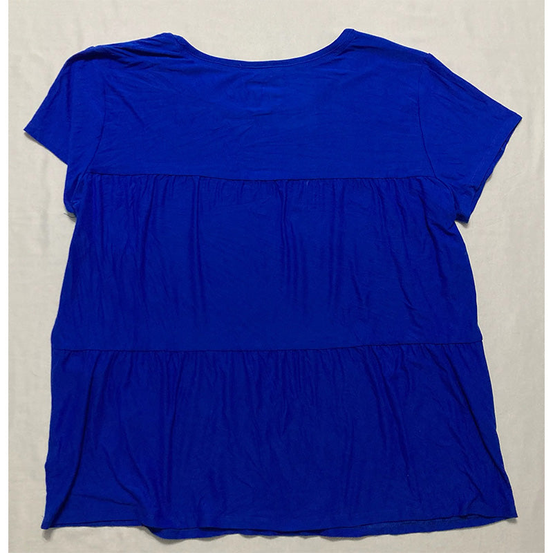 Muk Luks Short Sleeve Tee Only Pajama Top Blue L