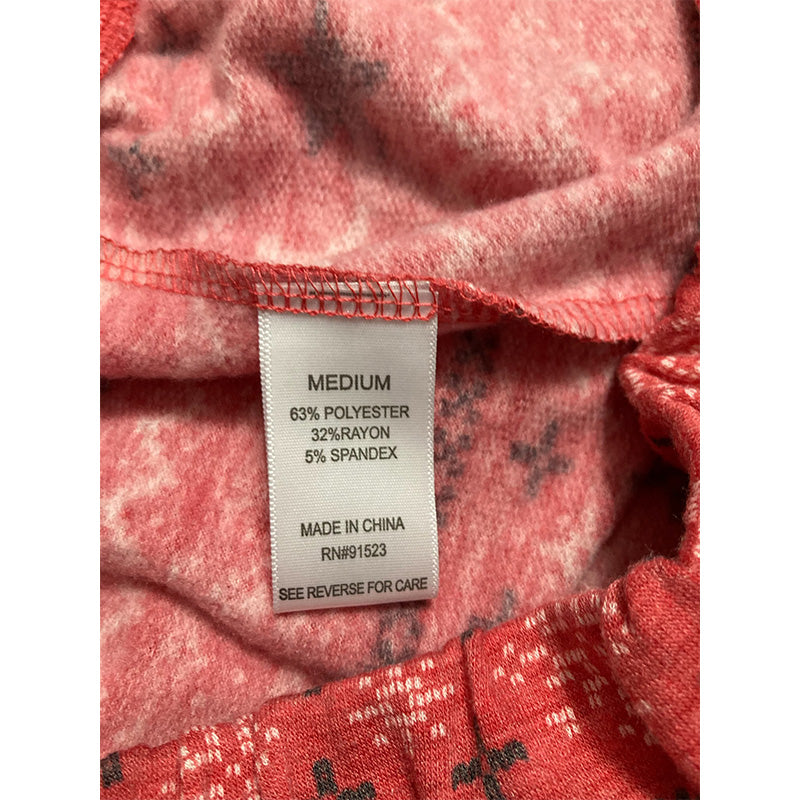 Unbranded Only Pajama Pant Wist Band Red M