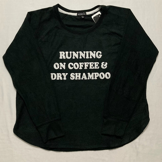 Insomniax Printed Long Sleeve Only Pajama Top Black L