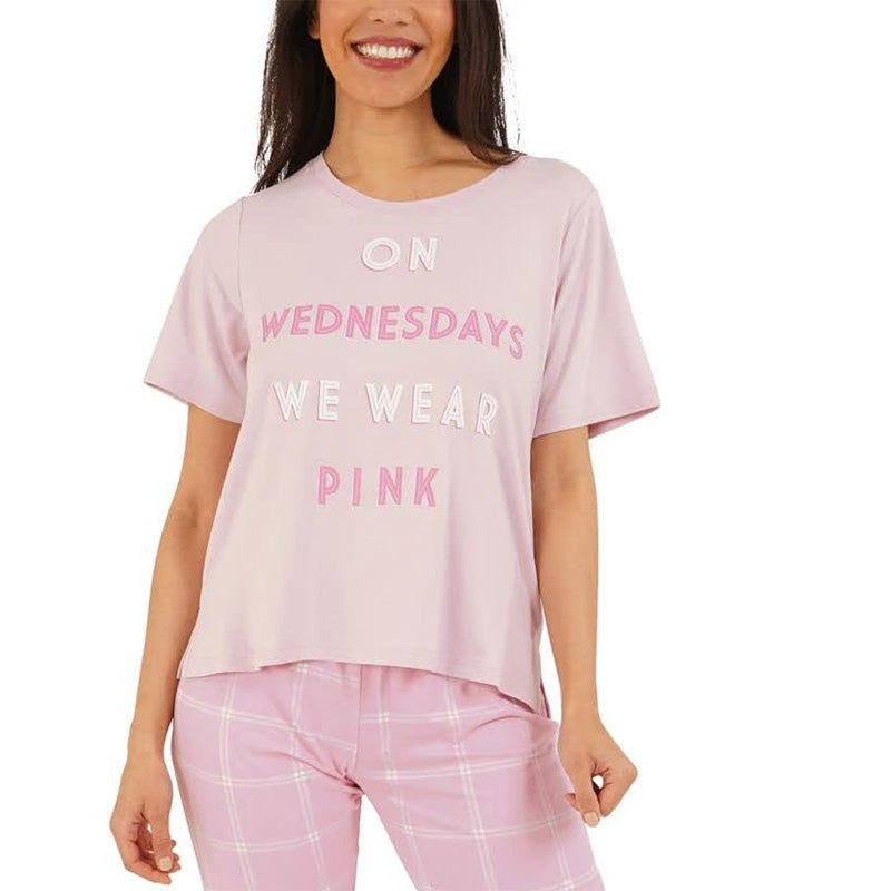 Munki Munki Only Pajama Top Short Sleeve Pink XS