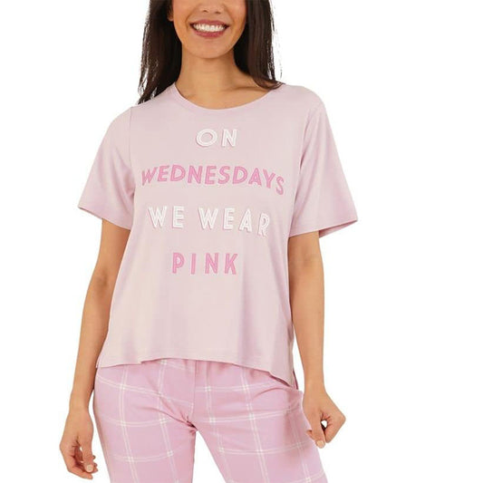 Munki Munki Only Pajama Top Short Sleeve Pink XS