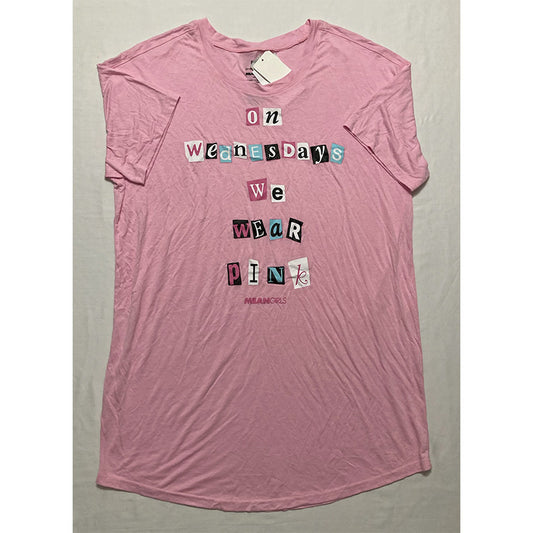 Meangirls Only Pajama Top Short Sleeve Pink M