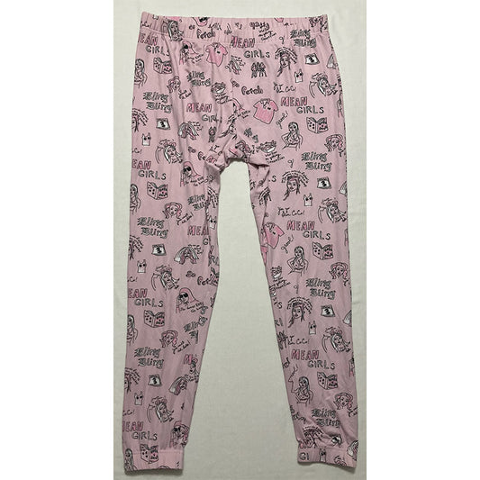 Meangirls Only Pajama Pants Long Sleeve Pink L