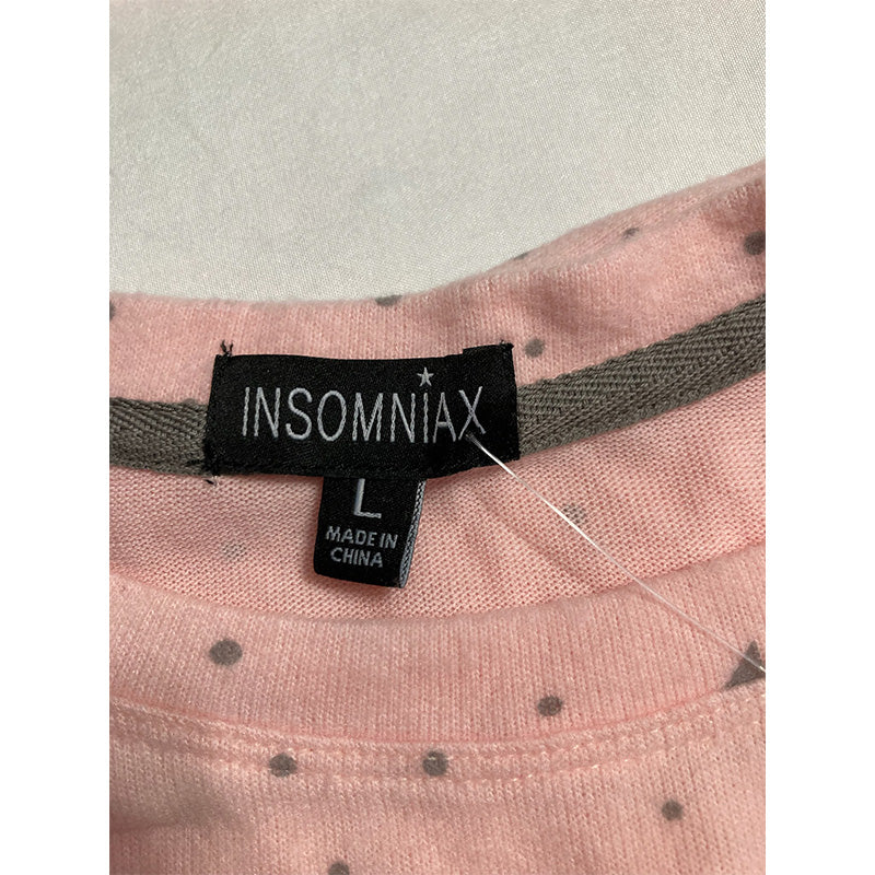Insomniax Pajama Set Pink Polka Dot L