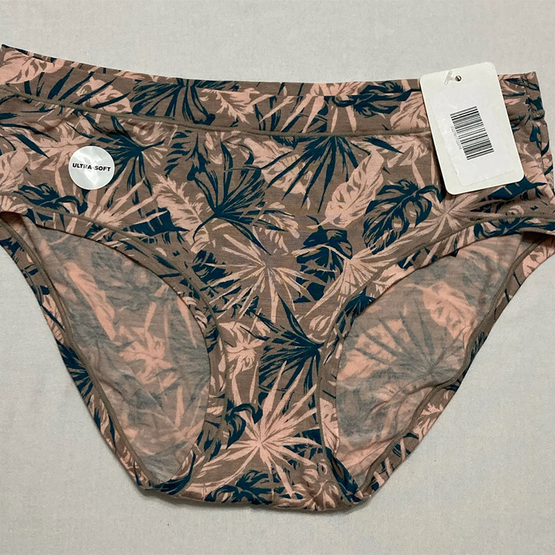 Alfani Ultra Soft Hipster Panty Underwear Tropical Leaves Multicolor L