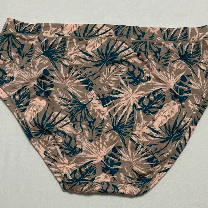 Alfani Ultra Soft Hipster Panty Underwear Tropical Leaves Multicolor L
