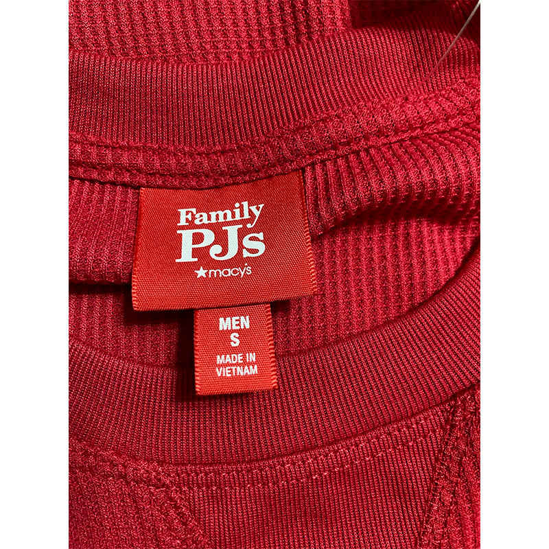 Family Pajamas Men's 2-PieceKnit PJ Set Red S