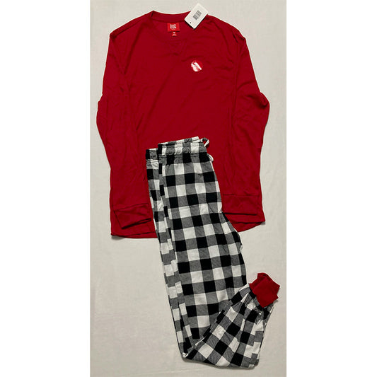 Family Pajamas Men's 2-PieceKnit PJ Set Red S