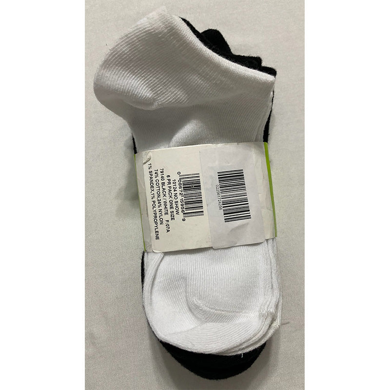 Hue Massaging No Show 5 Pack Socks Black & White One Size