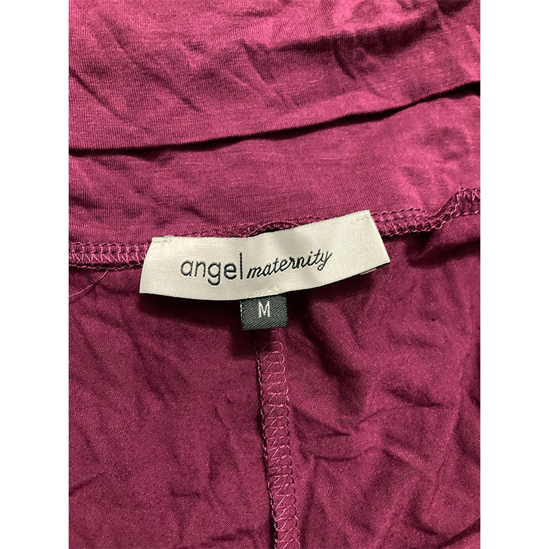 Angel Maternity Pregnancy Only Sweatpants Comfortable Red Wine M