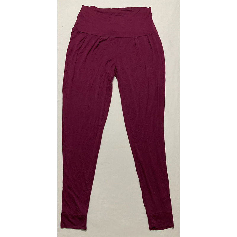 Angel Maternity Pregnancy Only Sweatpants Comfortable Red Wine M